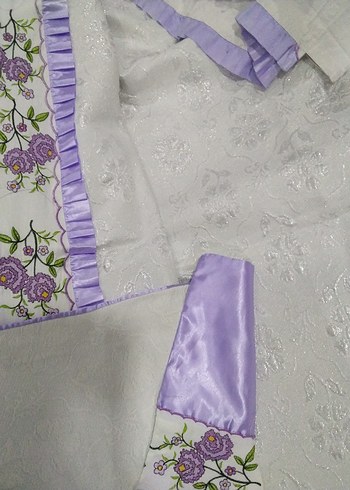 Nakışlı Mor Pastel Yatak Örtüsü - Görsel 7