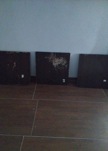Beden gri Renk Gri ve Altın Detaylı Dekoratif Tablo