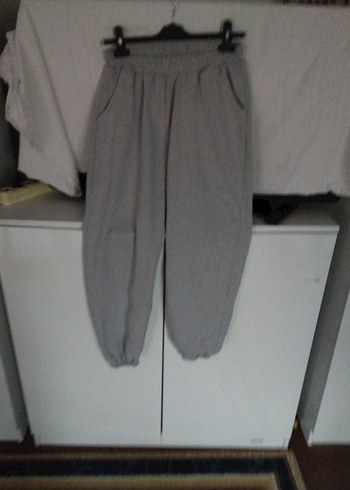 Gri Rahat Kesim Kadın Eşofman Altı - Görsel 4