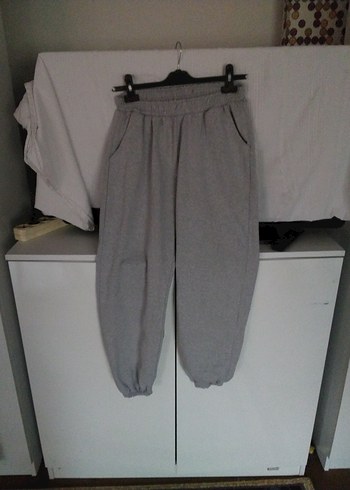 Gri Rahat Kesim Kadın Eşofman Altı - Görsel 5