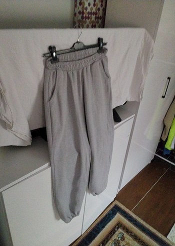 Gri Rahat Kesim Kadın Eşofman Altı - Görsel 7