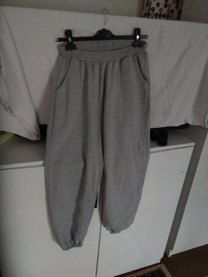 Gri Rahat Kesim Kadın Eşofman Altı - Görsel 3