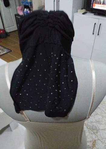 Drapeli Siyah Gotik Kadın bone,tesettur - Görsel 6