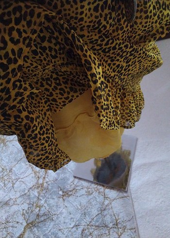 Sarı Leopar Desenli Bohem elbise, Tunik - Görsel 6