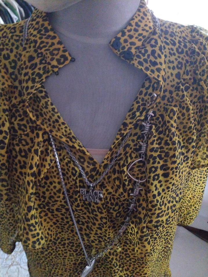 Sarı Leopar Desenli Bohem elbise, Tunik - Görsel 5