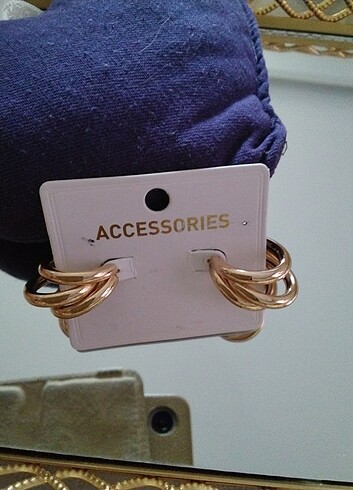 Beden altın Renk Küpe,gold küpe,çoklu görünümlü küpe