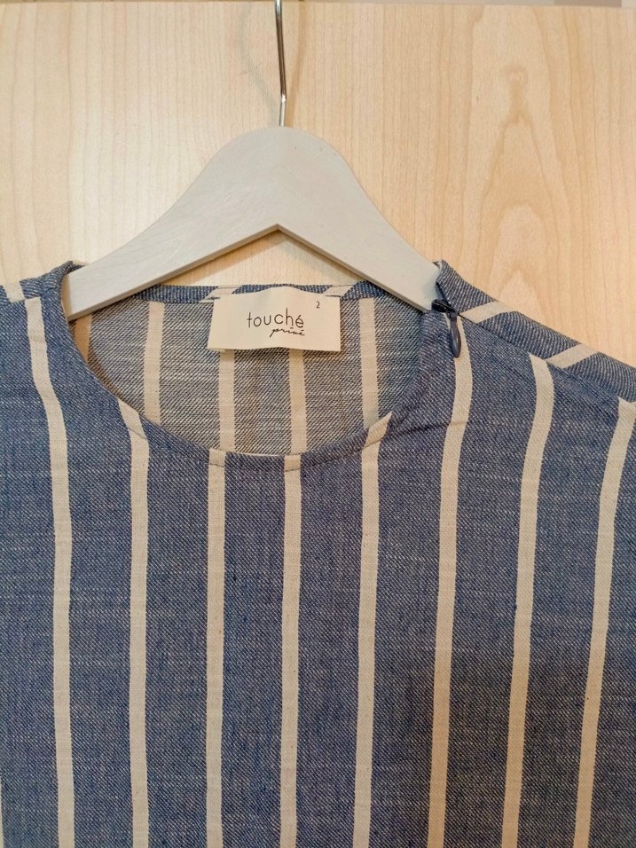 touch Kadın Mavi Çizgili Uzun Kollu tunik - Görsel 2