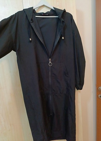 Siyah Kapüşonlu Uzun Kadın giy-çık - Görsel 2