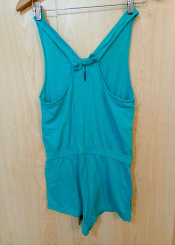 Zara Turkuaz Kolsuz Mini genç kız Tulum - Görsel 3