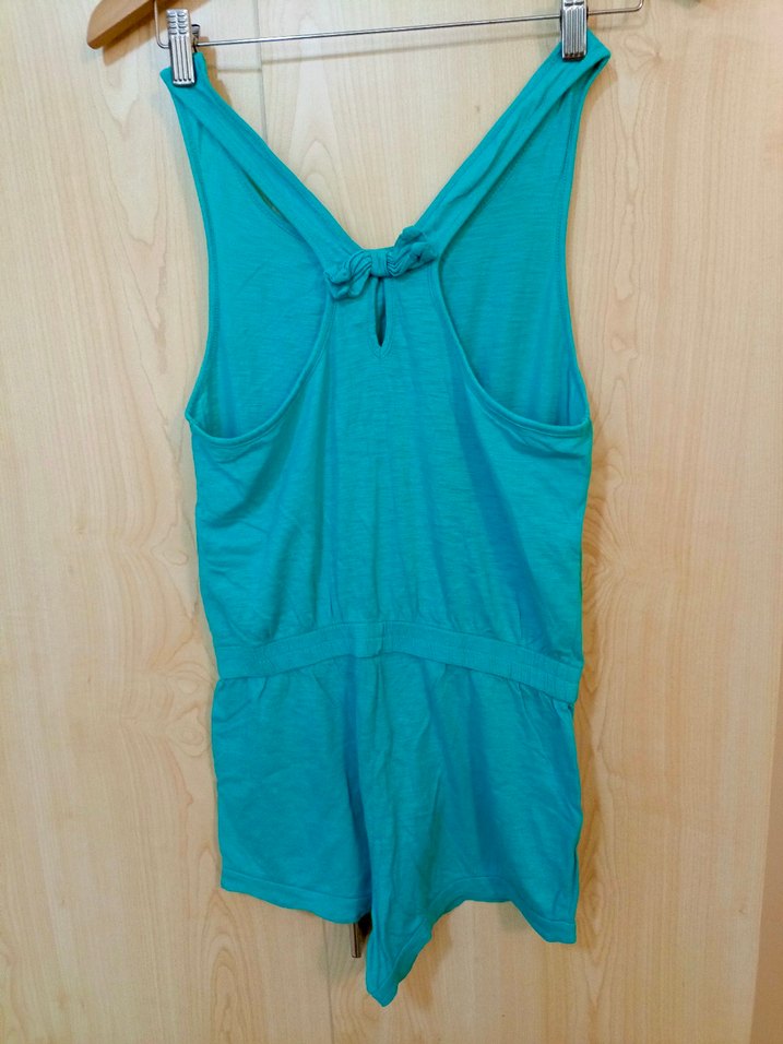 Zara Turkuaz Kolsuz Mini genç kız Tulum - Görsel 3