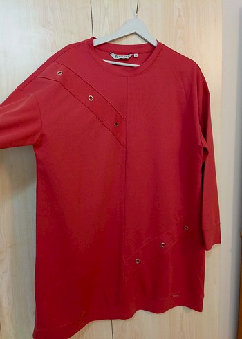 Alvina Düğmeli Uzun Kollu Gül Kurusu Kadın Tunik - Görsel 3