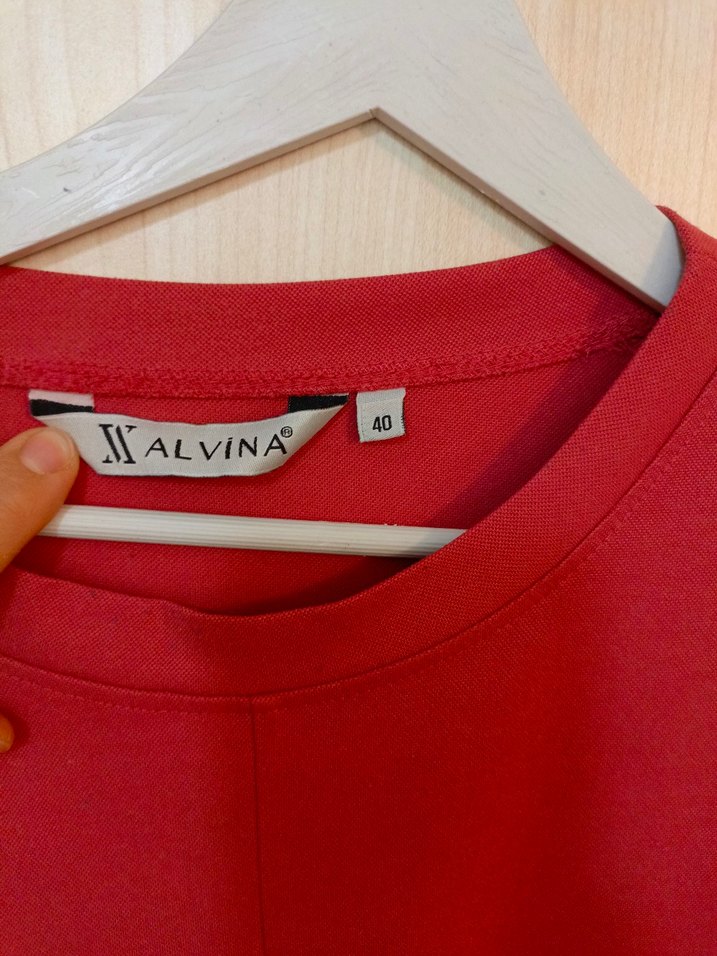 Alvina Düğmeli Uzun Kollu Gül Kurusu Kadın Tunik - Görsel 2