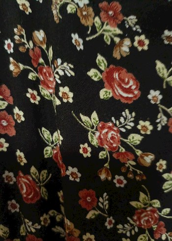 Çiçek Desenli Midi Bohem Elbise - Görsel 2