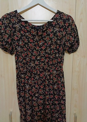 Çiçek Desenli Midi Bohem Elbise - Görsel 4