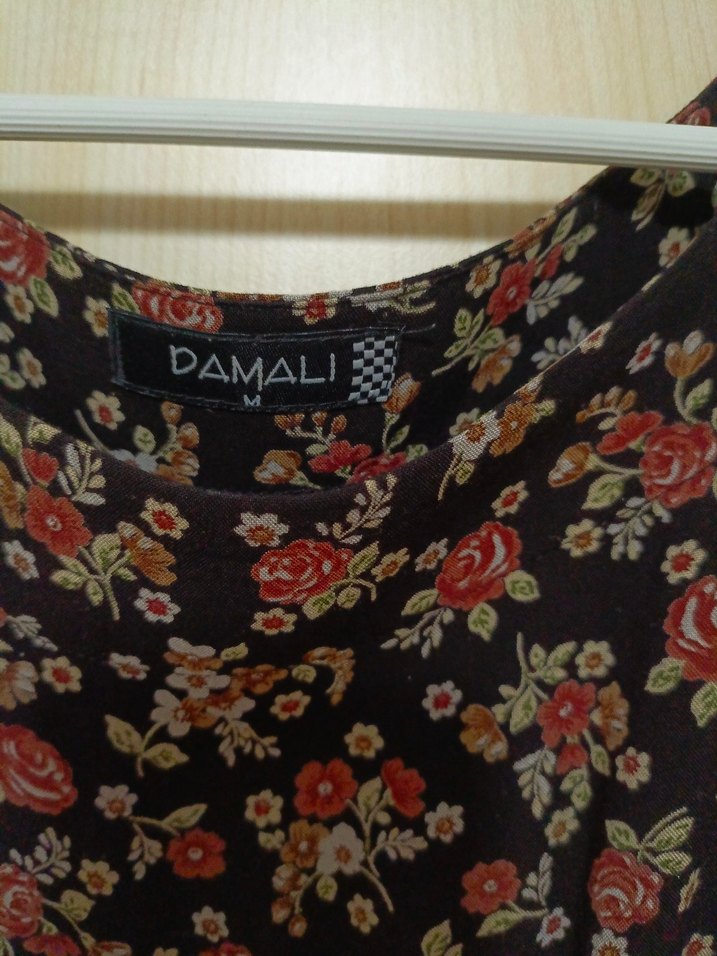 Çiçek Desenli Midi Bohem Elbise - Görsel 3