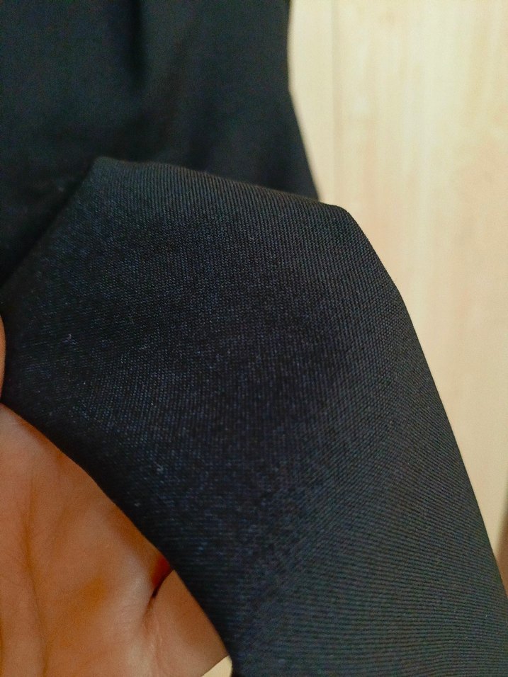 Drapeli Siyah Midi Ofis Elbisesi - Görsel 5