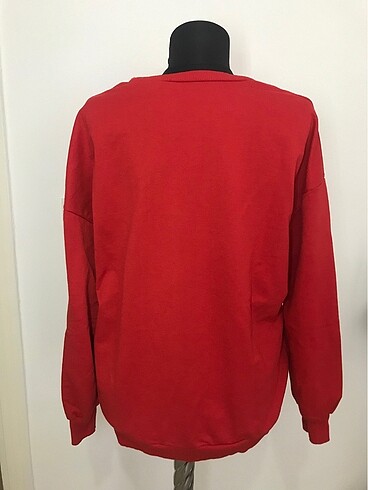 Addax Addax Baskılı Kırmızı Sweatshirt