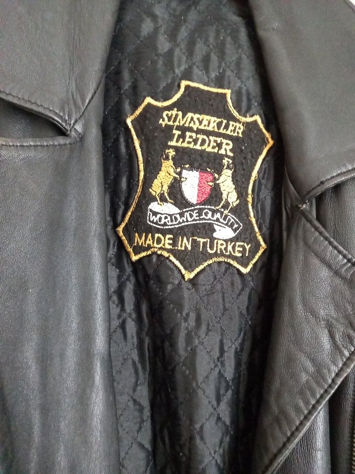 Kadın Siyah Deri Biker Ceket - Görsel 5