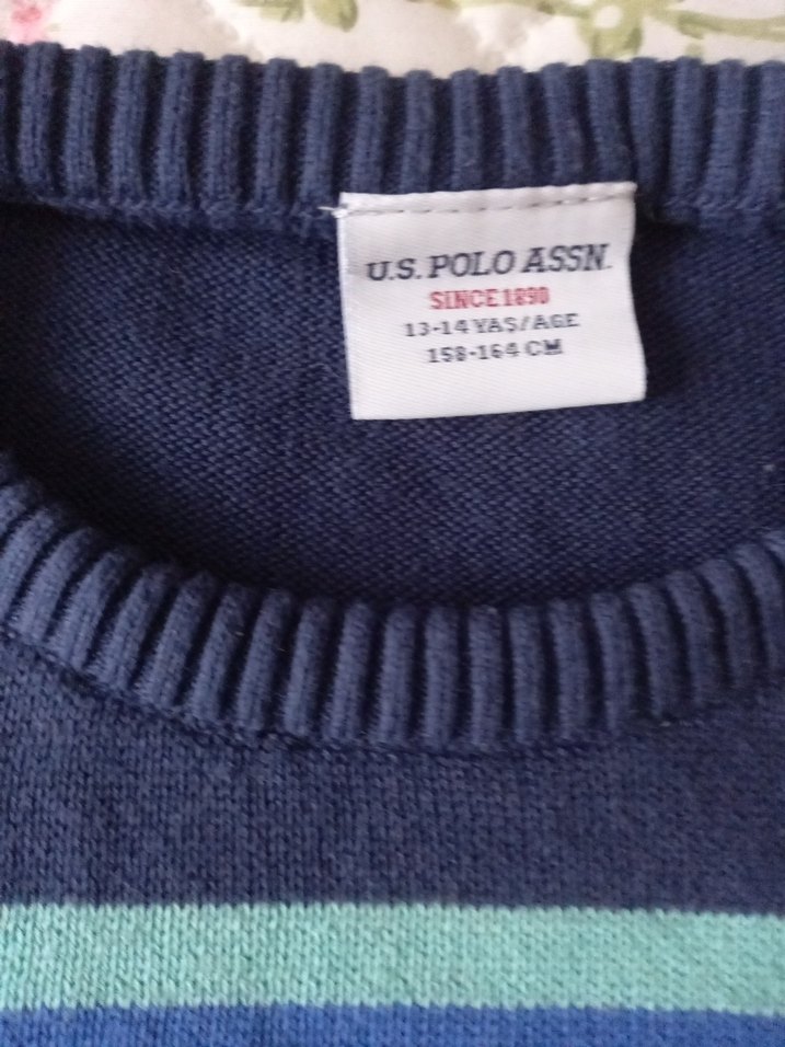 Erkek Çocuk Lacivert Çizgili Triko Kazak - Görsel 3