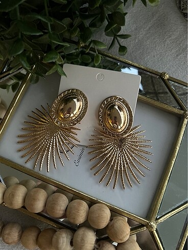  Beden altın Renk Geometrik Büyük Gold Küpe