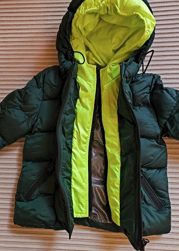 GB baby dolgu mont 12-18 ay çift fermuar koyu Yeşil Erkek - Görsel 6