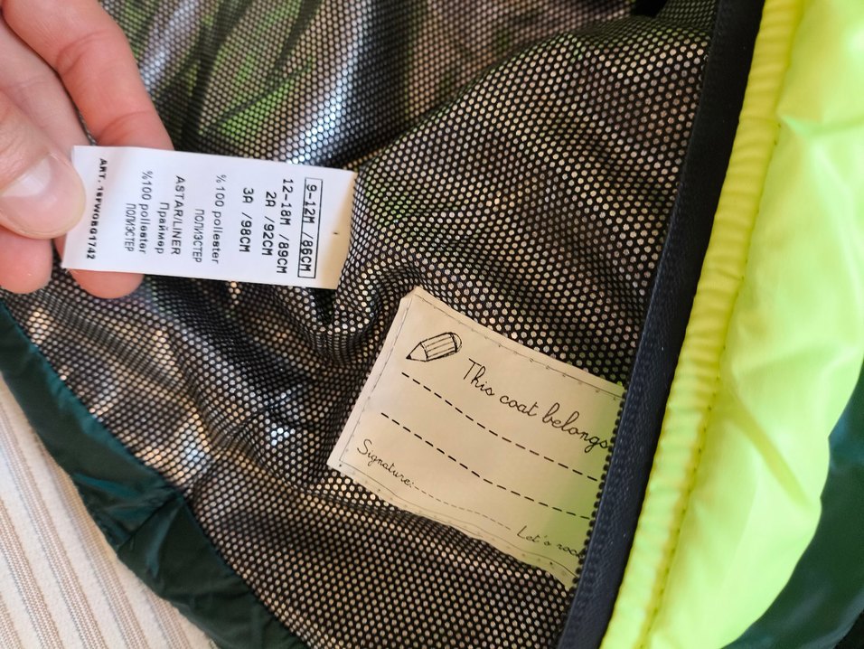 GB baby dolgu mont 12-18 ay çift fermuar koyu Yeşil Erkek - Görsel 4