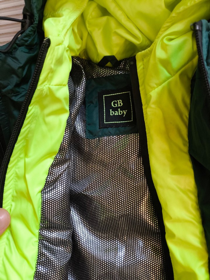 GB baby dolgu mont 12-18 ay çift fermuar koyu Yeşil Erkek - Görsel 5