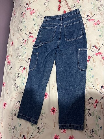 36 Beden lacivert Renk H&M Yüksek Bel Boyfriend Kot Pantolon