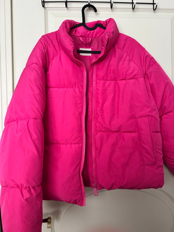 Fermuarlı Pembe Midi Mont - Görsel 2