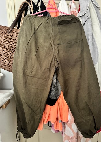 Düğmeli Rahat Kesim Kadın Keten Pantolon - Görsel 2