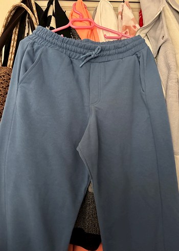 Mavi Rahat Kesim Kadın Eşofman Altı - Görsel 2