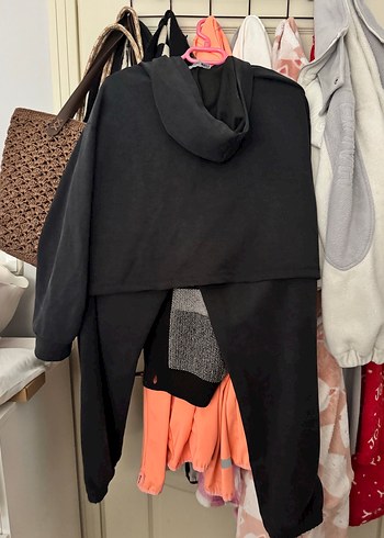 Siyah Rahat Kesim Kadın Eşofman Altı - Görsel 3