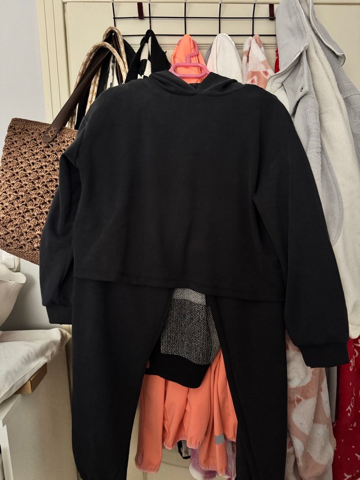 Siyah Rahat Kesim Kadın Eşofman Altı - Görsel 2