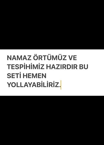 Beden Namaz örtüsü ve tesbih