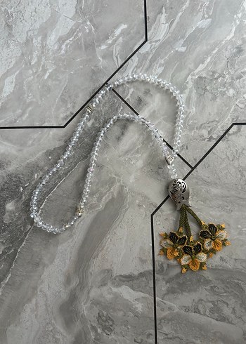 Diğer Uzun Boncuklu Nakışlı namaz tesbihi