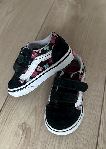 Çiçek Desenli Kız Çocuk Vans Ayakkabı