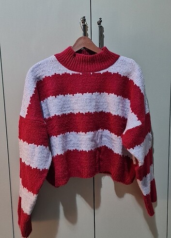 universal Beden Kırmızı oversize kazak