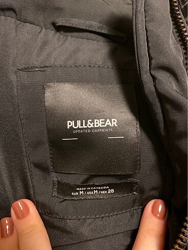 Pull&bear kadın siyah mont