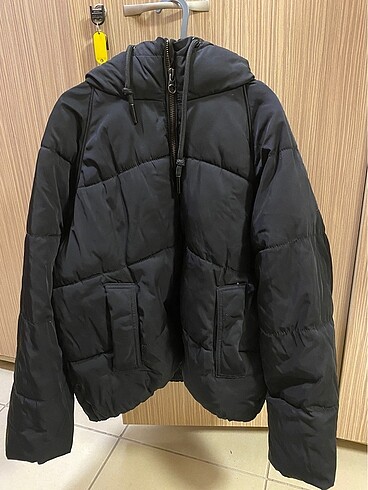 Pull and Bear Pull&bear kadın siyah mont