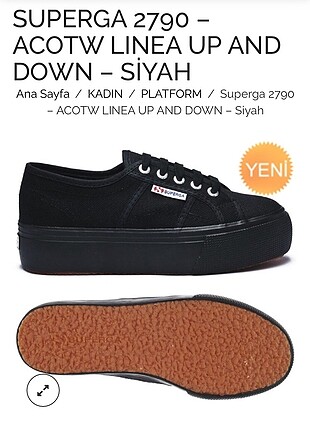 Superga siyah ayakkabı