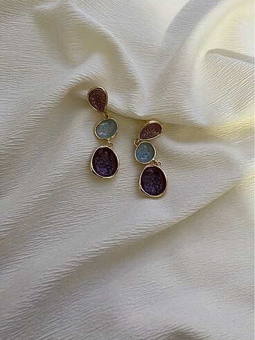 Oval vip sallantılı küpe