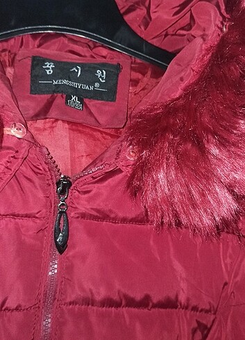 xxl Beden Kırmızı kürklü mont