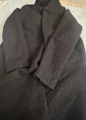 s Beden Siyah Uzun Klasik Kaban