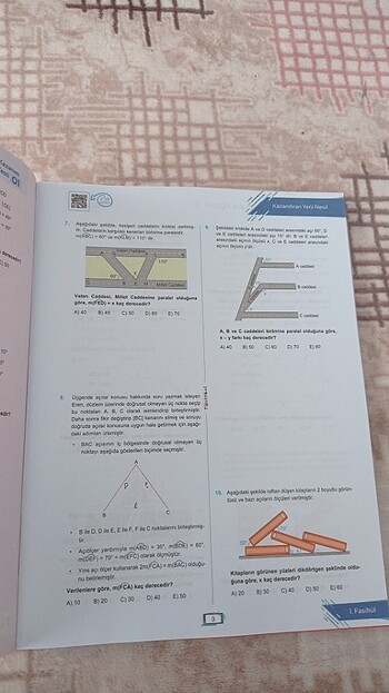  Beden Renk Test Okul Ayt Geometri soru fasikül kitabı 