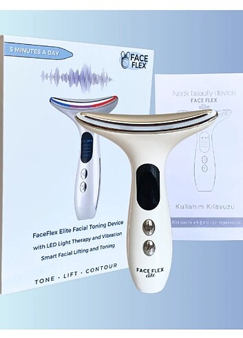 FaceFlexElite LED Işıklı Titreşimli Yüz ve Boyun sıkılaştırma te