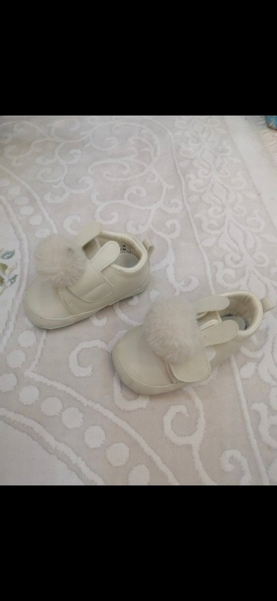 Kız Bebek İlk Adım Ayakkabıları Beyaz - Görsel 4