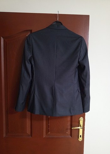 Füme Düğmeli Erkek Ofis Takım Elbise - Görsel 2