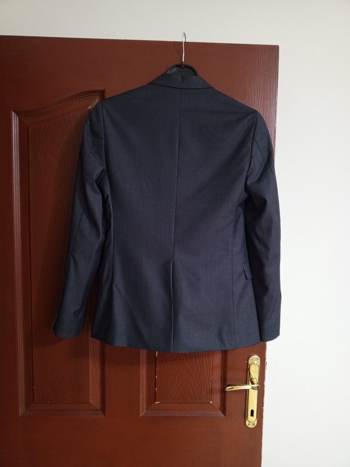 Füme Düğmeli Erkek Ofis Takım Elbise - Görsel 2