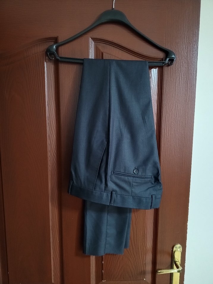 Füme Düz Desen Erkek Ofis Takım Elbise - Görsel 3