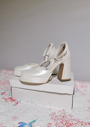 Gelin ayakkabısı, sedef renk - Görsel 3